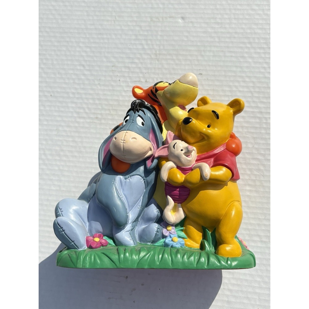 Disney Store Winnie the Pooh and Family Plastic Piggy Bank Piglet Tiger